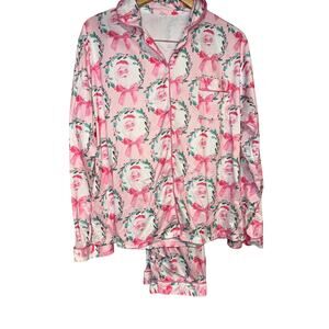 Pink Santa Pajama Set